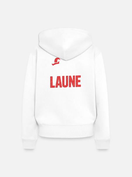 Gute Laune Karneval Fasching Karnevalskostüm Alaaf - Frauen Premium Bio Zip Hoodie - Weiß
