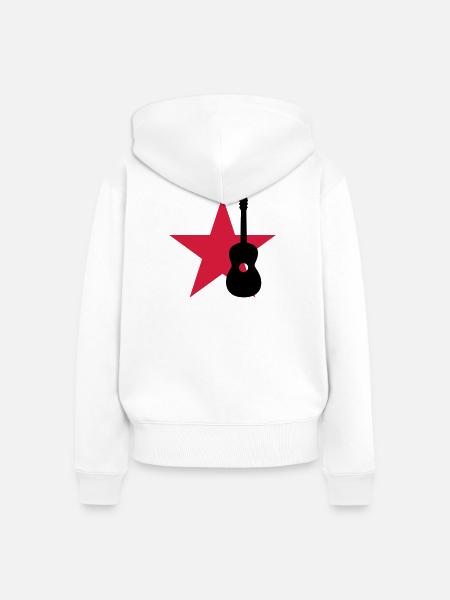 Guitarist / Gitarrist / Guitariste - Frauen Premium Bio Zip Hoodie - Weiß