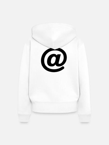 Am Schildersymbol - Frauen Premium Bio Zip Hoodie - Weiß
