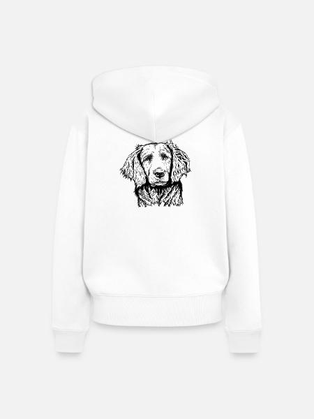 Wachtel Portrait - Frauen Premium Bio Zip Hoodie - Weiß