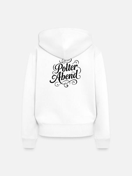 Polterabend Junggesellen - Frauen Premium Bio Zip Hoodie - Weiß