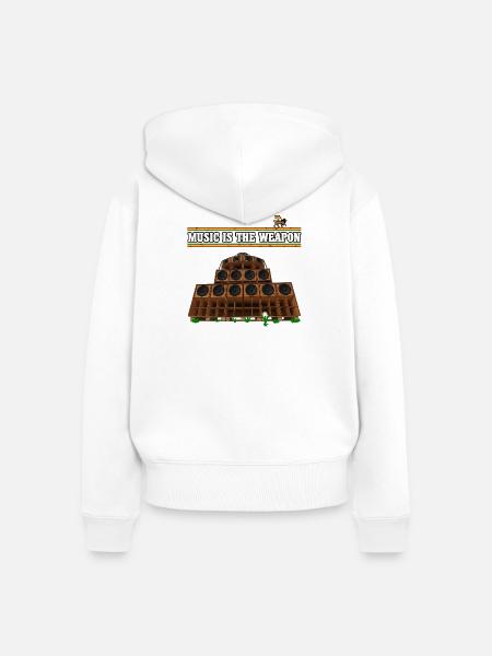Dub Reggae Music - Frauen Premium Bio Zip Hoodie - Weiß