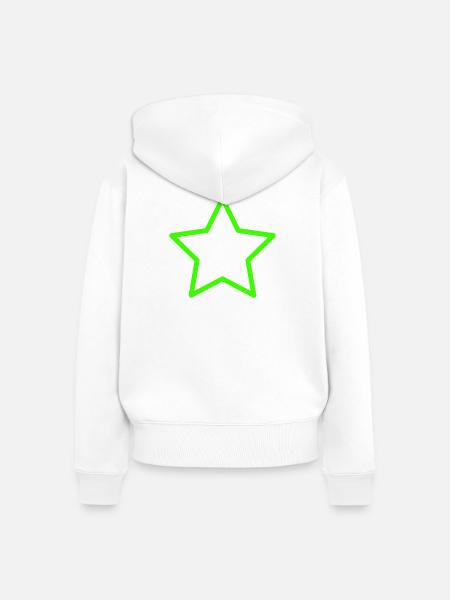 Stern - Frauen Premium Bio Zip Hoodie - Weiß
