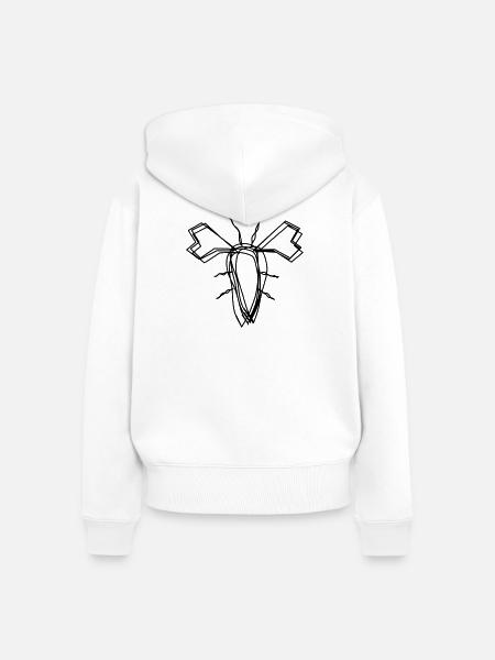 Hummer handgezeichnet - Frauen Premium Bio Zip Hoodie - Weiß