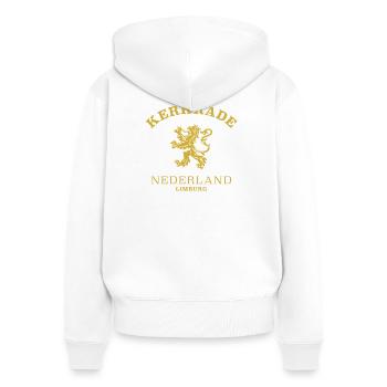 Kerkrade Nederland, Pays-Bas - Sweat à capuche zippé Premium bio Femme - blanc - Dos - AI Model Female 172 light (172cm)