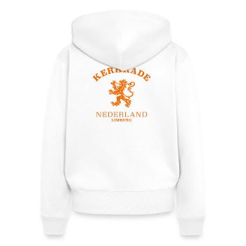 Kerkrade Nederland, Pays-Bas - Sweat à capuche zippé Premium bio Femme - blanc - Dos - AI Model Female 172 light (172cm)