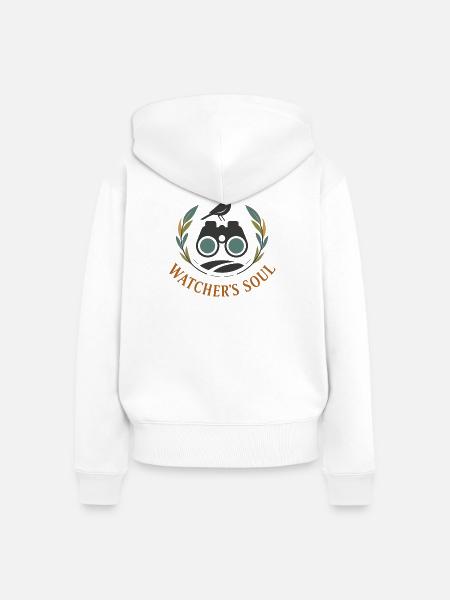 Watcher’s Soul - Frauen Premium Bio Zip Hoodie - Weiß