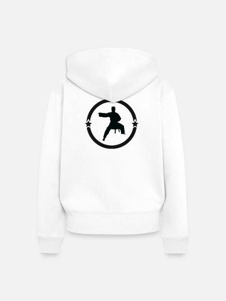 Aikido – Kampfsport – Aikido - Frauen Premium Bio Zip Hoodie - Weiß