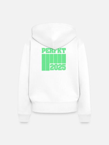 2025 - Frauen Premium Bio Zip Hoodie - Weiß