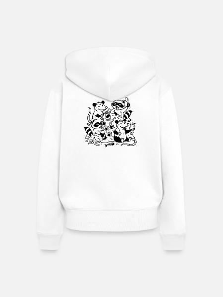 Gourmet unter Müllfreunden - Frauen Premium Bio Zip Hoodie - Weiß
