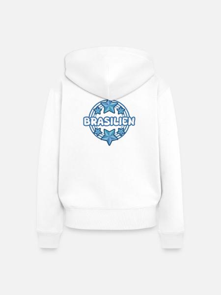 Geschenk für Brasilien - Frauen Premium Bio Zip Hoodie - Weiß