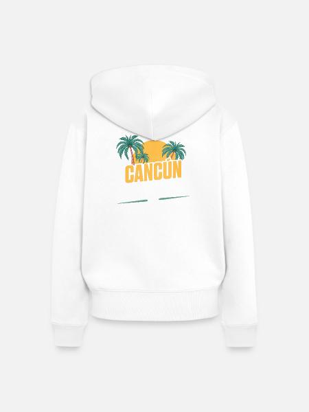 Cancun Party Crew - Frauen Premium Bio Zip Hoodie - Weiß