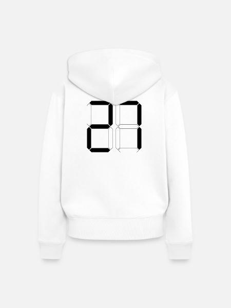 NUMMER 27 Siebenundzwanzig Geschenk Digital - Frauen Premium Bio Zip Hoodie - Weiß