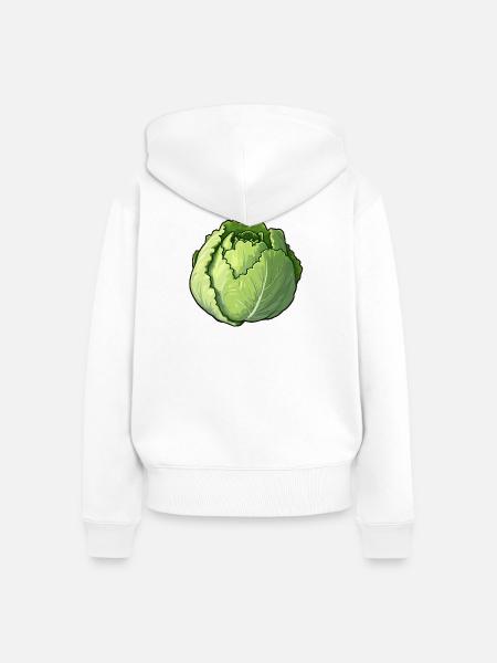 Salat - Frauen Premium Bio Zip Hoodie - Weiß