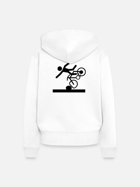 PictoVélo - Frauen Premium Bio Zip Hoodie - Weiß