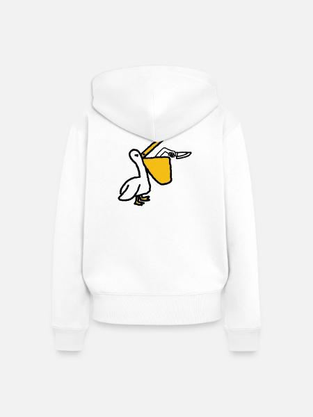 Raubvogel - Frauen Premium Bio Zip Hoodie - Weiß