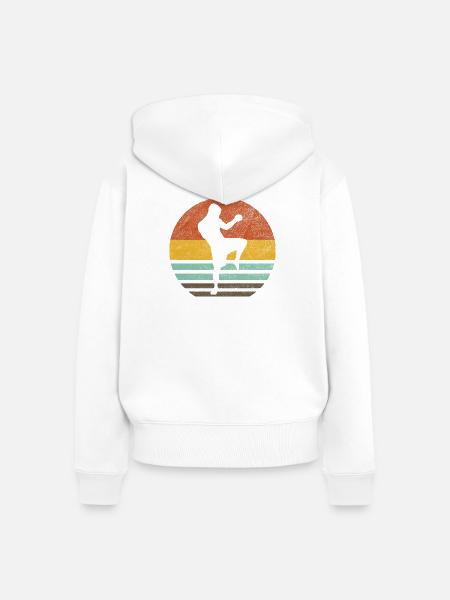 Kickboxing Warrior - Frauen Premium Bio Zip Hoodie - Weiß