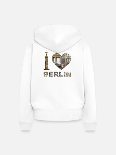 I Love Berlin – Urban Architecture - Frauen Premium Bio Zip Hoodie - Weiß