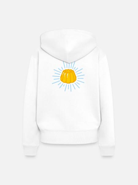 Pudding - Frauen Premium Bio Zip Hoodie - Weiß