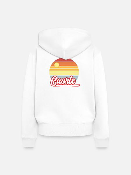 Caorle, Urlaub - Frauen Premium Bio Zip Hoodie - Weiß