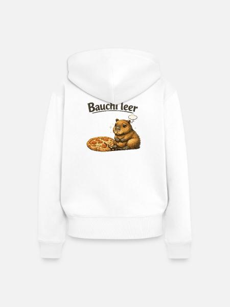 Bauchi leer - Frauen Premium Bio Zip Hoodie - Weiß