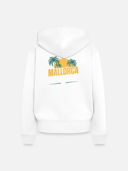Mallorca Party Crew - Frauen Premium Bio Zip Hoodie - Weiß