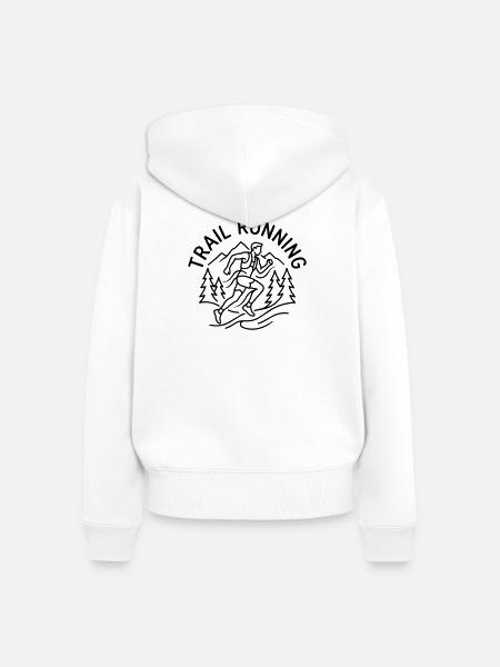 Trailrunning - Frauen Premium Bio Zip Hoodie - Weiß