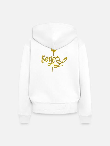 Bogos - Frauen Premium Bio Zip Hoodie - Weiß