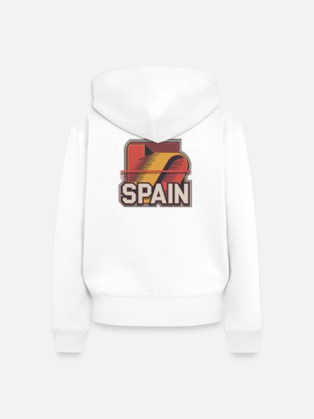 Spain - Frauen Premium Bio Zip Hoodie - Weiß