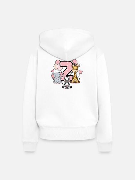 Tierisch Sieben Trend - Frauen Premium Bio Zip Hoodie - Weiß