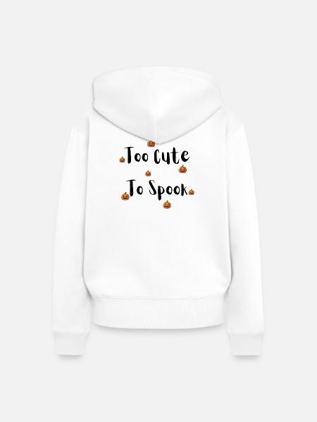 Spooky Pumpkin Scatter - Frauen Premium Bio Zip Hoodie - Weiß