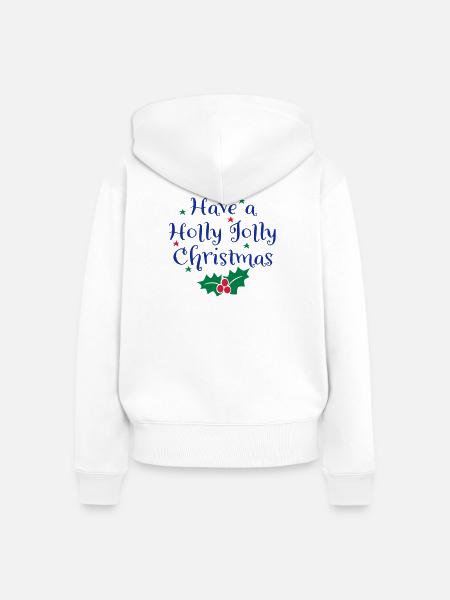 Weihnachten - Frauen Premium Bio Zip Hoodie - Weiß