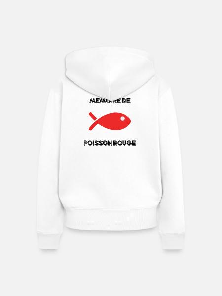FISCH. GEDÄCHTNIS - Frauen Premium Bio Zip Hoodie - Weiß