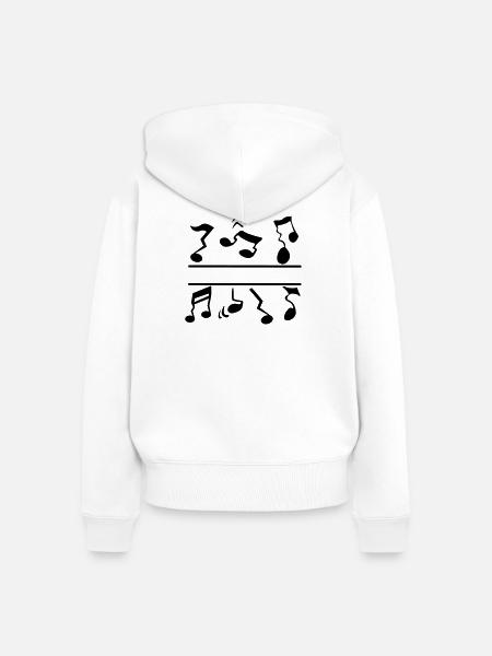 Falsche Noten - Frauen Premium Bio Zip Hoodie - Weiß