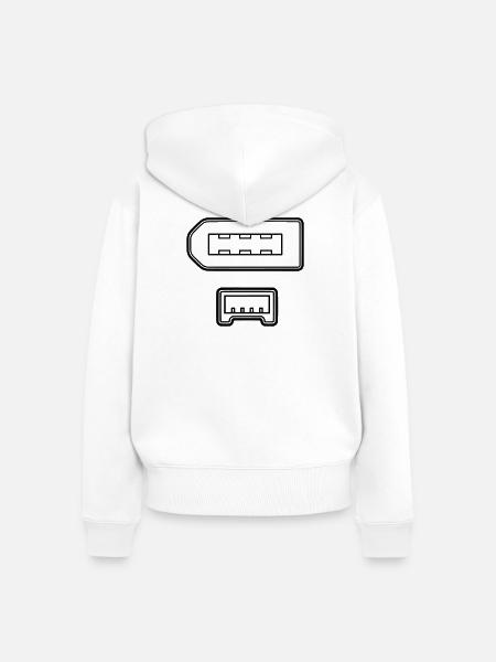 Firewire connector - Frauen Premium Bio Zip Hoodie - Weiß
