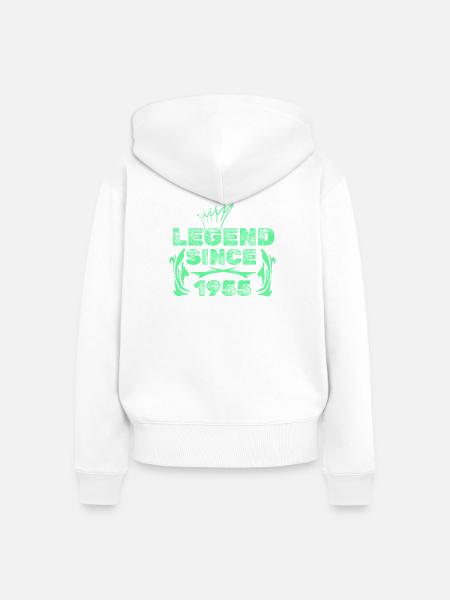 1955 - Frauen Premium Bio Zip Hoodie - Weiß