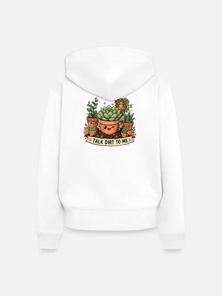 Sprich Dreck Mit Mir, Süße - Frauen Premium Bio Zip Hoodie - Weiß