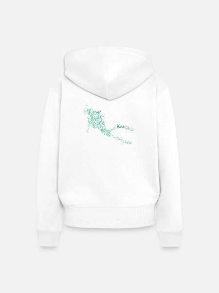 Scuba Diving Geschenkidee für Unterwasserabenteuer - Frauen Premium Bio Zip Hoodie - Weiß