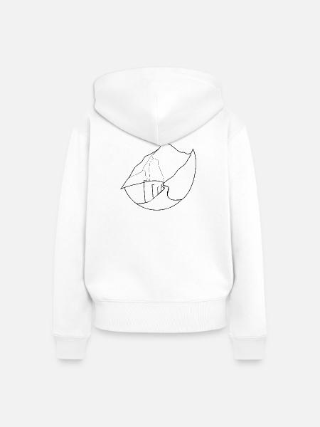 Madeira - Frauen Premium Bio Zip Hoodie - Weiß