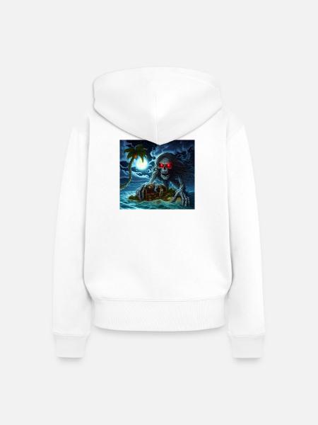 Halloween - Frauen Premium Bio Zip Hoodie - Weiß