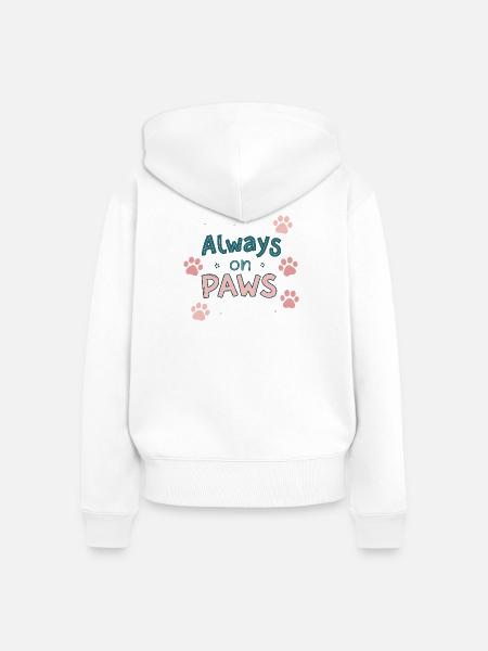 Immer auf den Beinen - Frauen Premium Bio Zip Hoodie - Weiß