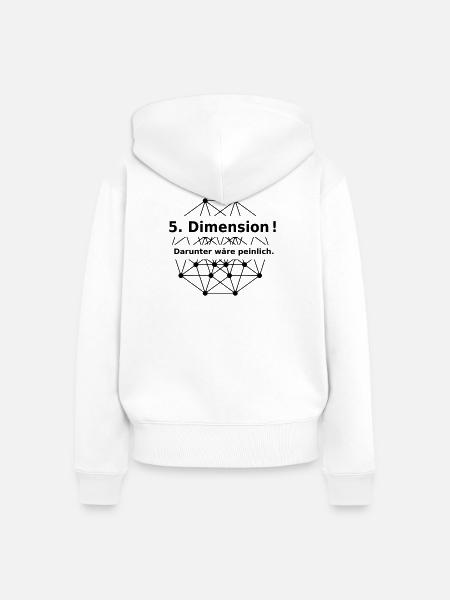 Fuenfte Dimension - Frauen Premium Bio Zip Hoodie - Weiß