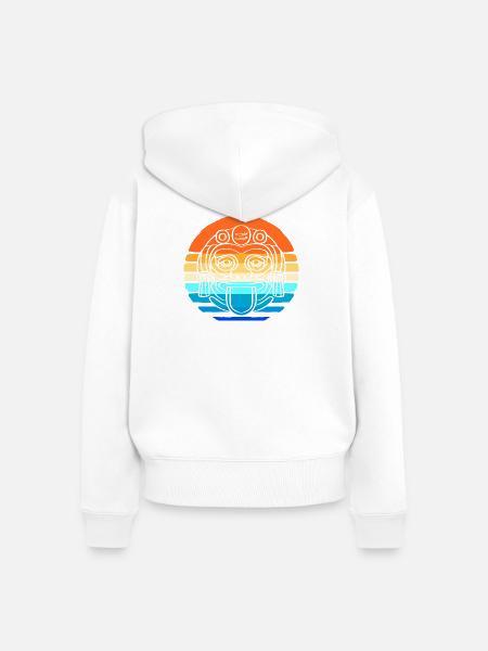 Inka Maya kalender aztec - Frauen Premium Bio Zip Hoodie - Weiß