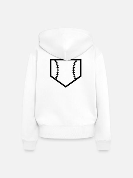 Home Plate - Frauen Premium Bio Zip Hoodie - Weiß