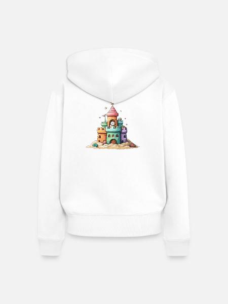 Sandkastenstern Abenteuer - Frauen Premium Bio Zip Hoodie - Weiß