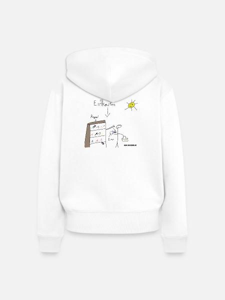 Ein(s) kaufen - Frauen Premium Bio Zip Hoodie - Weiß