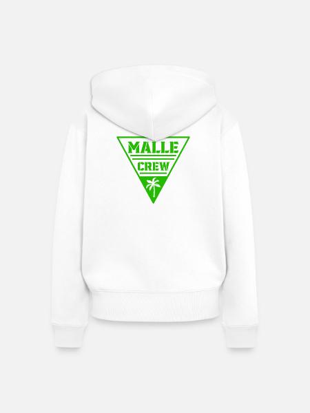 Mallie Crew Palm Triangle - Frauen Premium Bio Zip Hoodie - Weiß