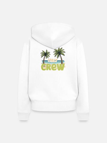 Italien Crew - Frauen Premium Bio Zip Hoodie - Weiß