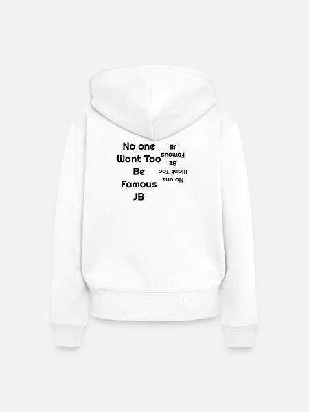 Be Famous Retro-Neon-Tippfehler - Frauen Premium Bio Zip Hoodie - Weiß