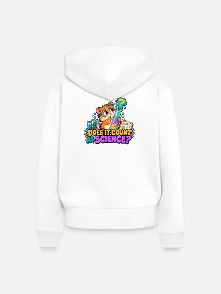 Zählt das als Wissenschaft? - Frauen Premium Bio Zip Hoodie - Weiß